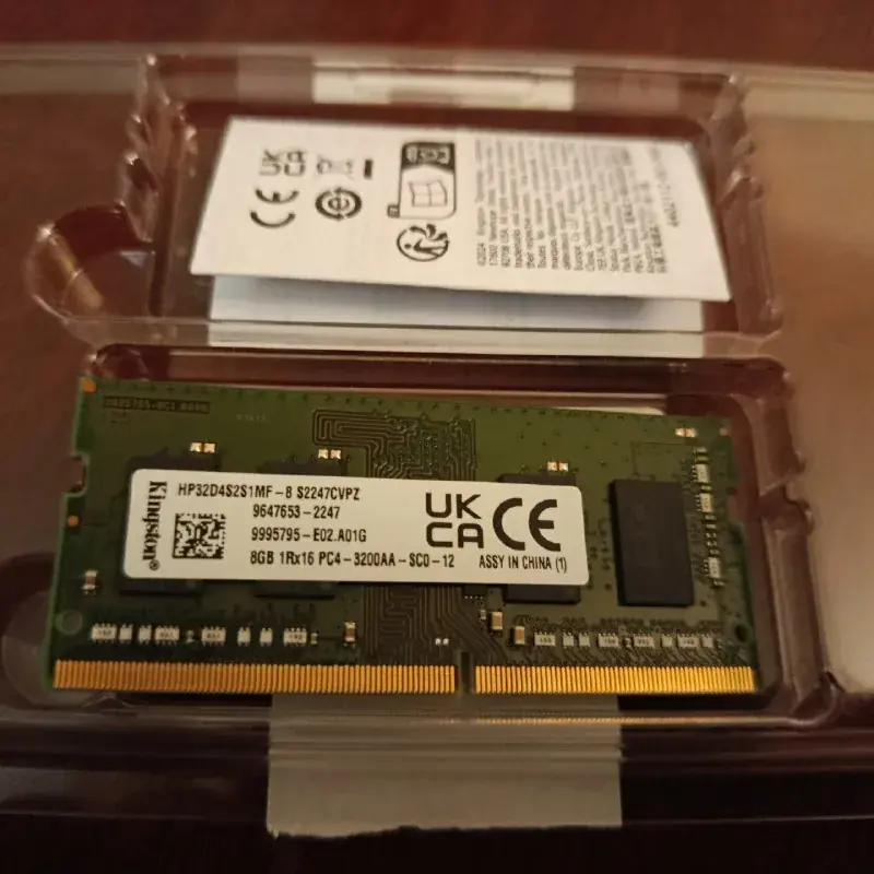 Всем привет! Продаётся оперативная память для ноутбука RAM Kingston 8GB DDR4 3200MHz HP32D4S2S1MF-8