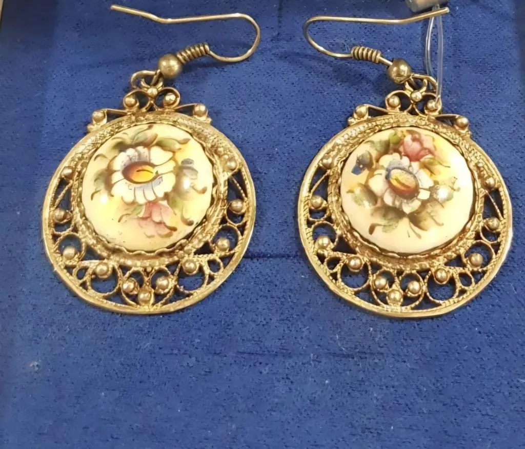 🌸 Продам винтажные серьги «Ростовская финифть» (СССР) 🌸