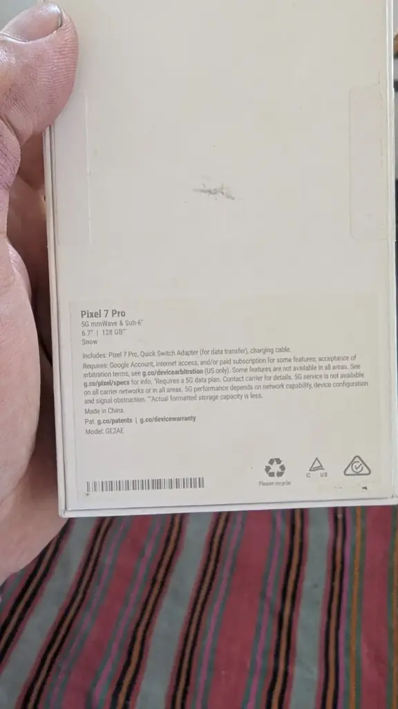 Продам Google Pixel 7 Pro (12 GB RAM) — Unlocked