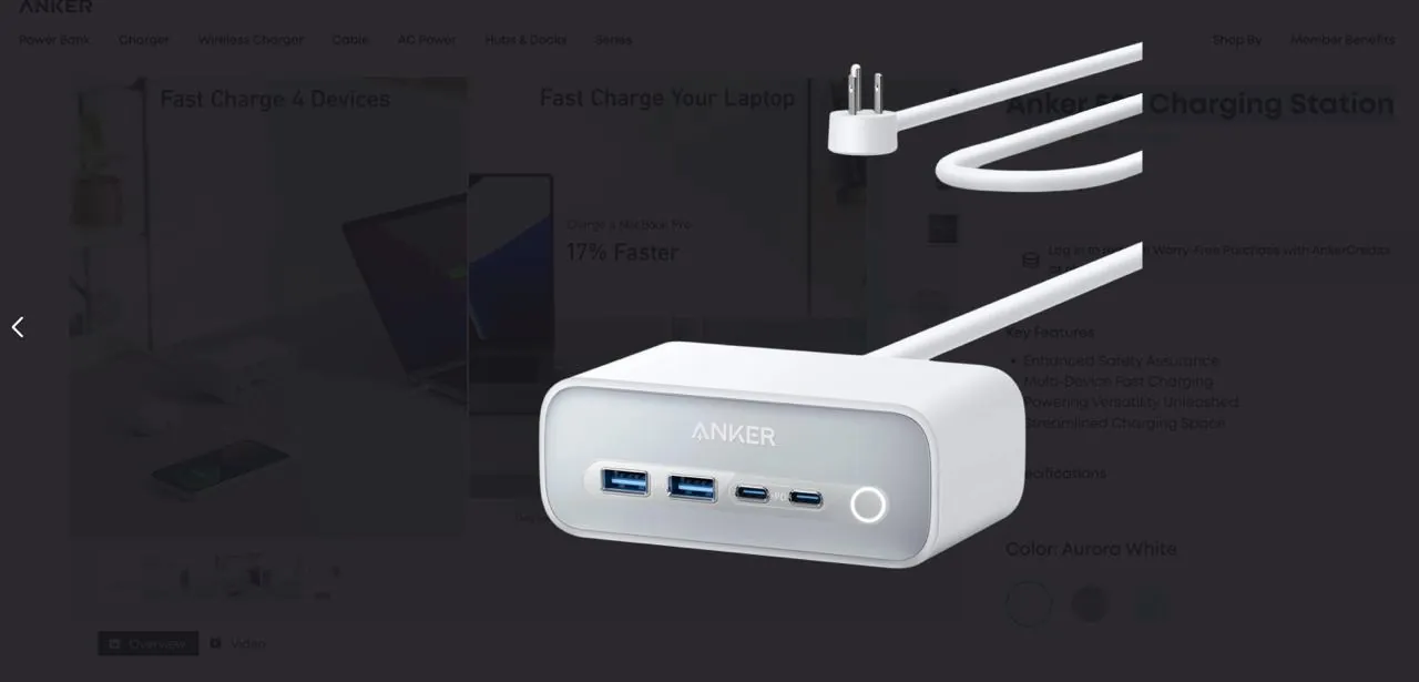 Anker 525 Charging Station, 7-in-1 USB C Power Strip