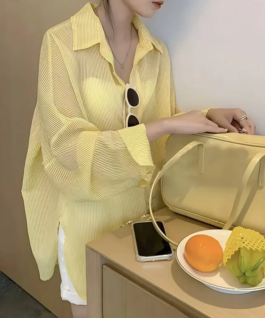 💛 Жёлтая женская рубашка