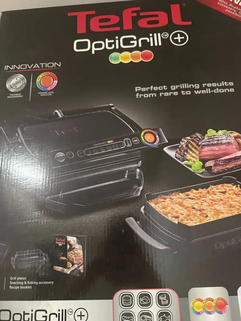 Продаю электрогриль Tefal OptiGrill+ с насадкой для запекания