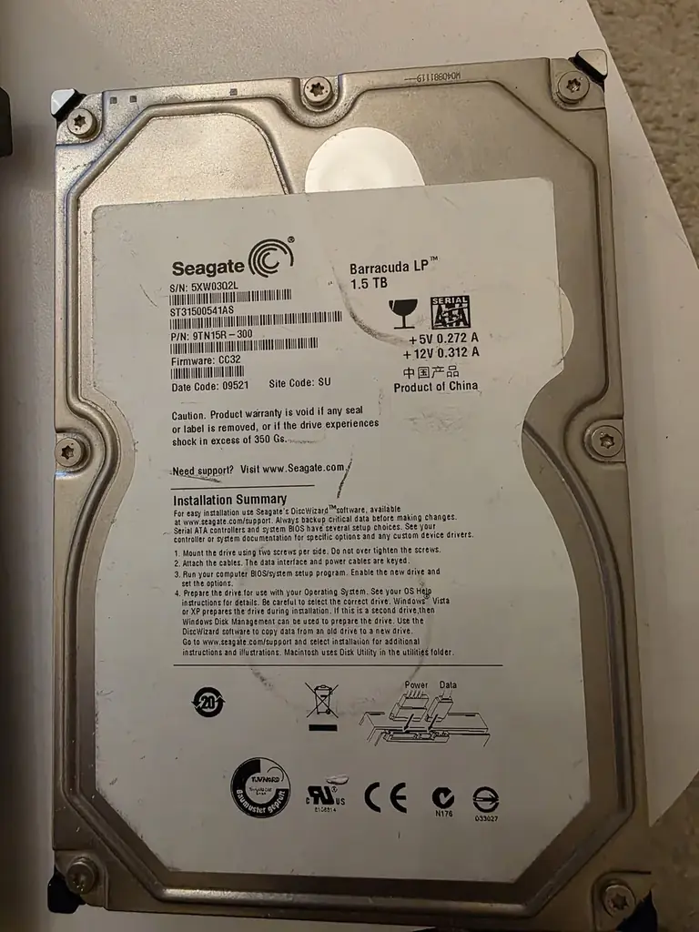Продам жёсткий диск / HDD 3.5" Seagate ST31500541AS, объём 1.5 ТБ.