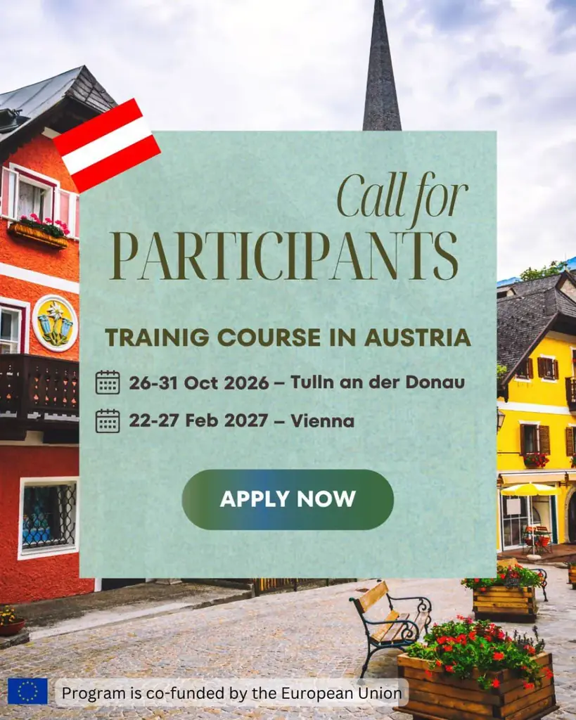 We are looking for participants in ERASMUS+ TRAINING COURSE in 🇦🇹