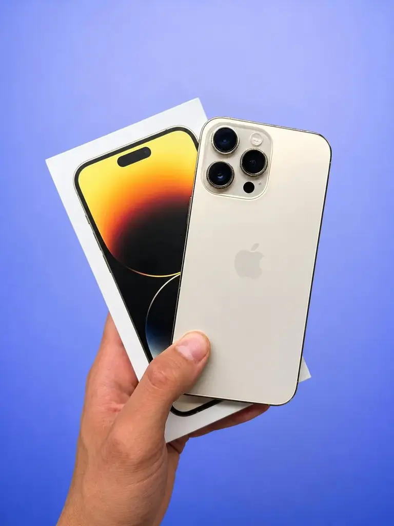 Продам iPhone 14 Pro Max 256 ГБ у прекрасному золотому кольорі у відмінному стані.