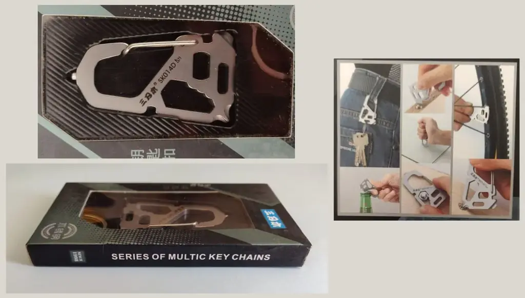 Брелок - карабин "multi tool" - для ключей. Подойдёт велосипедистам и не только. Цена:€7. Лимасол.