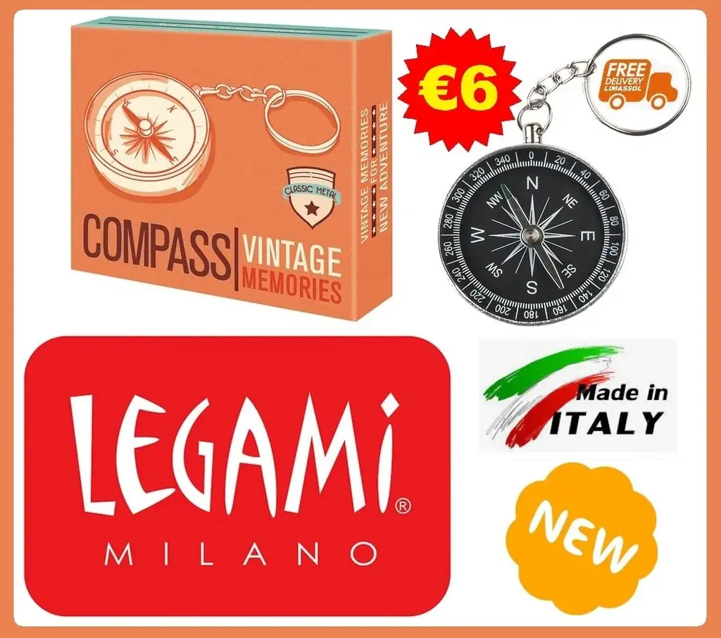 Аналоговый классический компас🧭 Италия🇮🇹  Цена:€6. Бесплатная доставка по Лимасолу🚗