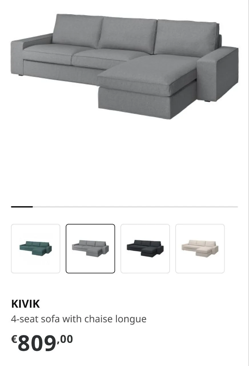 Продам диван ikea kivik угловой на 4 места за 550 евро, практически в идеальном состоянии, ни царап…
