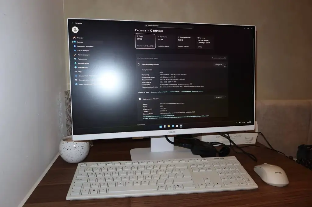 Продам Моноблок ASUS ExpertCenter A3402 (P4400VA) — i3-1315U / 8GB / SSD 512GB / 100 Гц