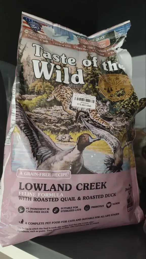 Продам сухой беззерновой корм Taste of the Wild «Lowland Creek» (утка/перепелка) для кошек.