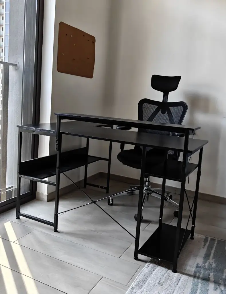 A desk and chair for your workspace – 200 AED for whole set.