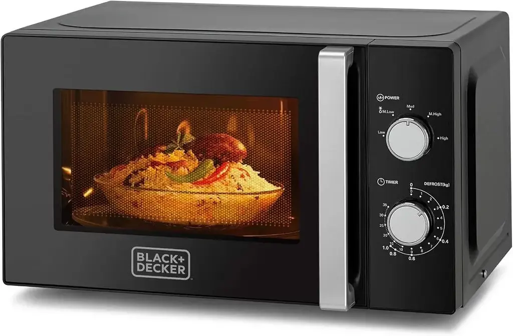 BLACK+DECKER 30L/900W Digital Microwave With Grill Mirror Finish Body With Multiple Auto Menu Progr…