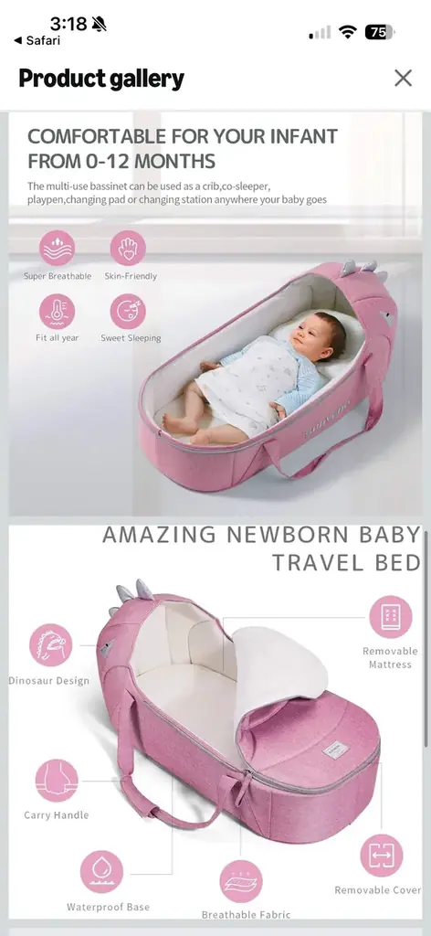 Продаю складную переносную люльку для малыша 👶🏻