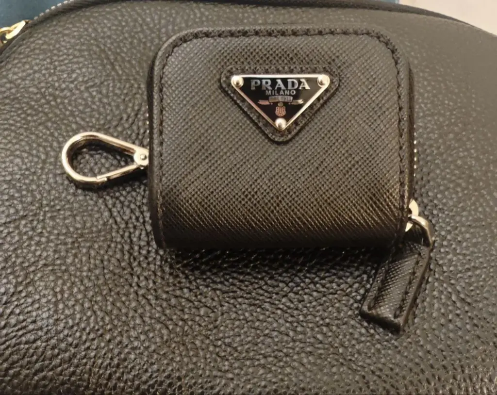 Заголовок: Продам монетницу / чехол для AirPods Prada Saffiano (Черный)