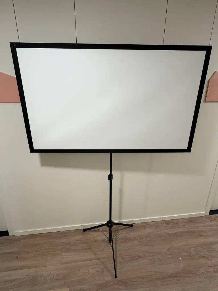 Portable Mini Projector + 60” Height-Adjustable Projector Screen