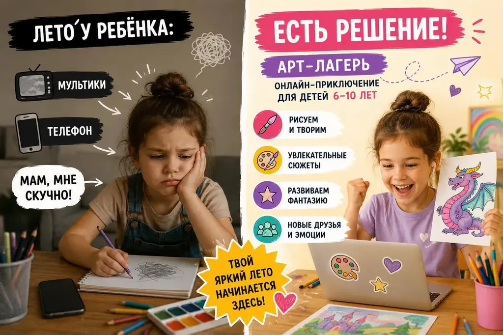 ☀️Лето у ребёнка: мультики, телефон, “мам, скучно”? 😅 Есть решение!
