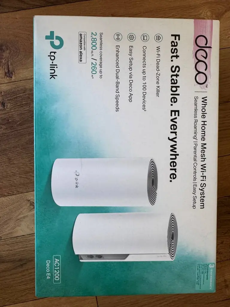 Продам tp-link deco e4 wi-fi mesh устройства. В комплекте 2 точки доступа. Для покрытия больших пло…