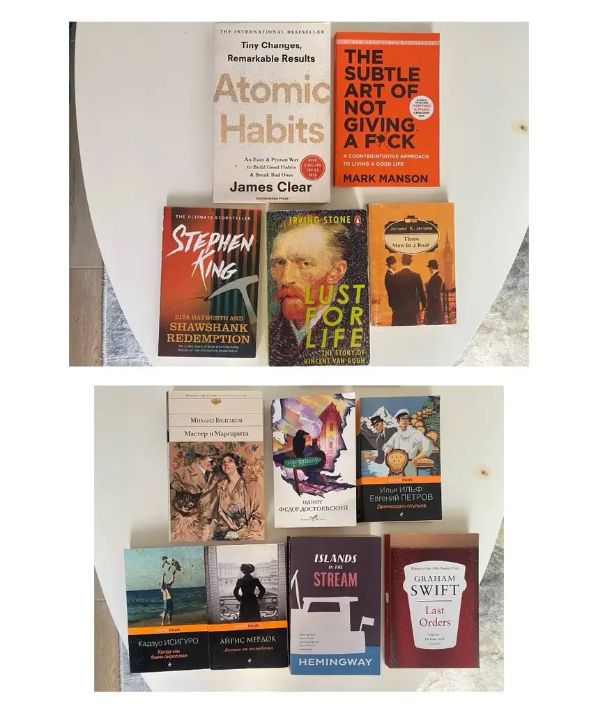 Большая коллекция книг на русском и английском языке в хорошем состоянии 📚