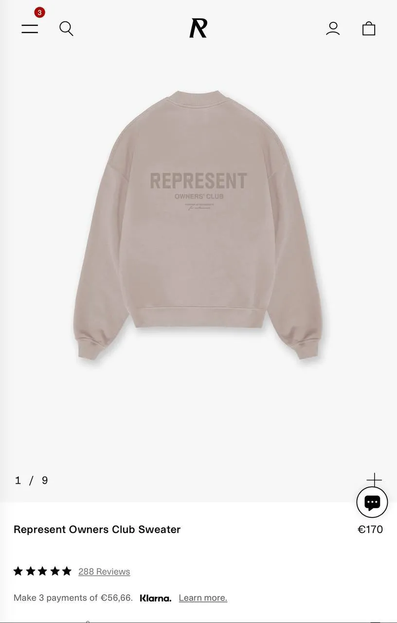Свитшот Represent размер М, оригинал, идеальное состояние. Хлопок 100%