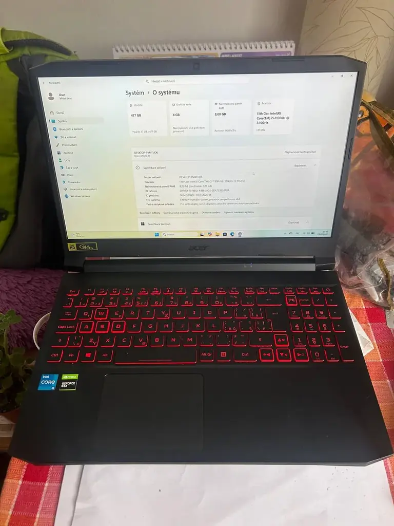 Ноутбук Acer Nitro 5 AN515 без дефектов все работает, батарея 3 часа. Intel i5-11300H/8GB/512GB M.2…
