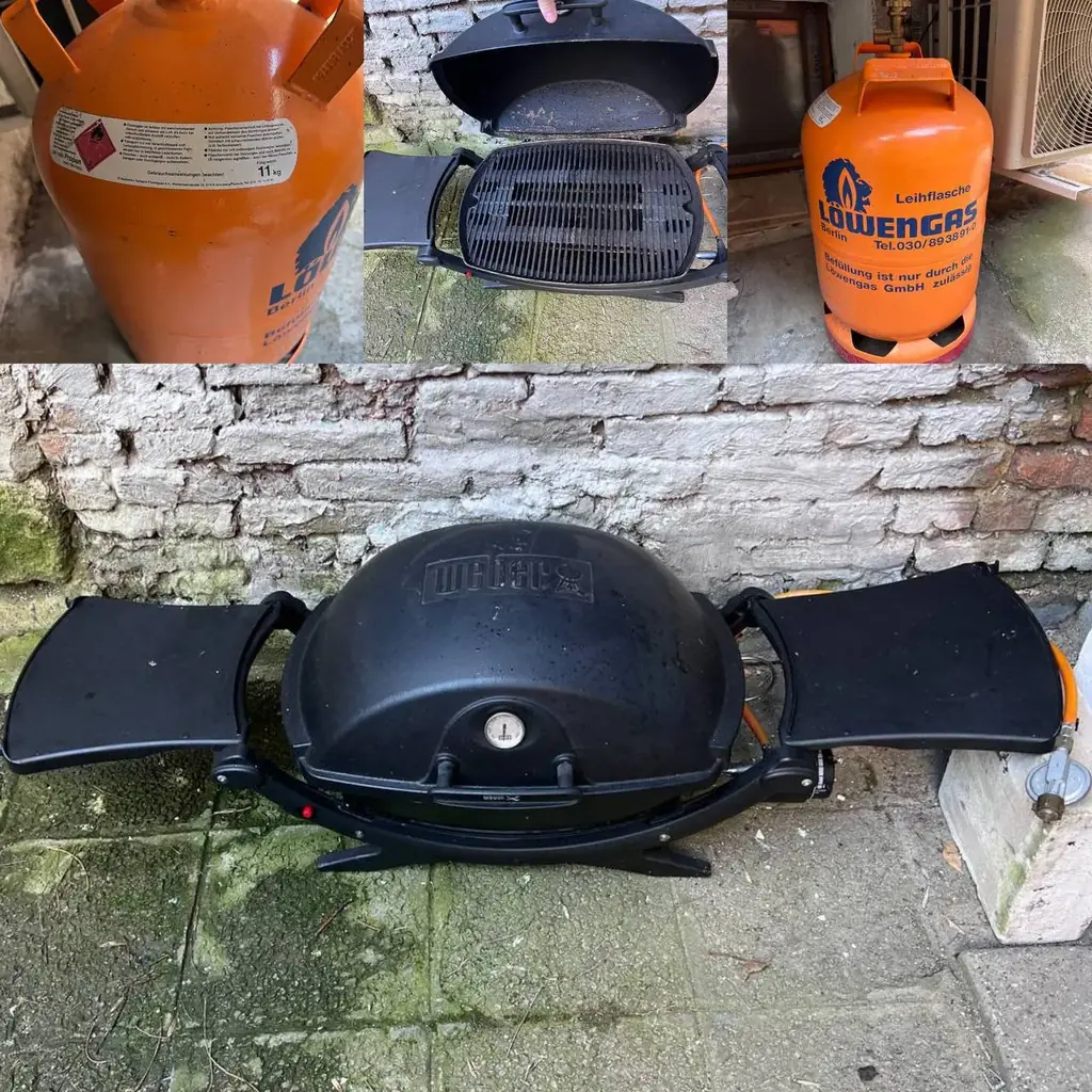 Weber Q2200 газовый гриль + баллон LOWENGAS 11 кг