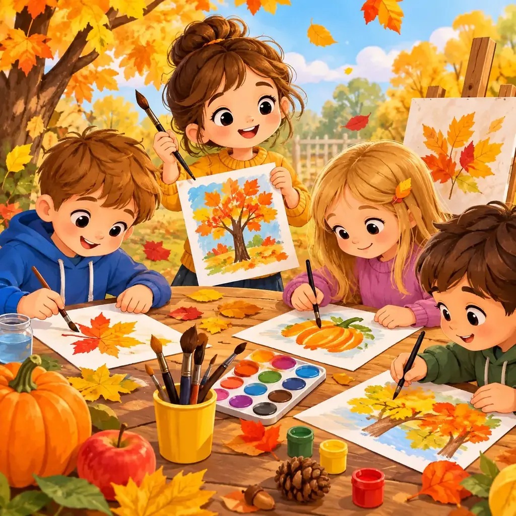 🎨🍂 СОЗДАДИМ СВОЮ ОСЕННЮЮ КАРТИНУ! 🦊