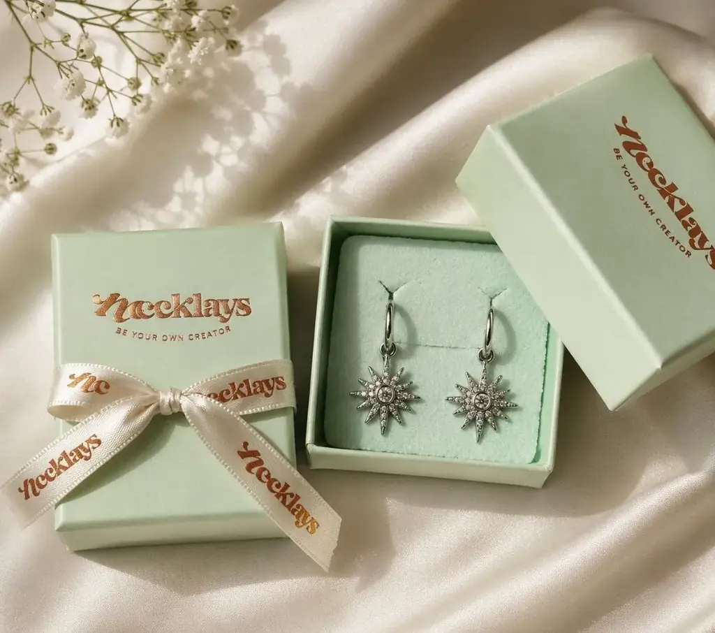 Серебряные серьги марка Necklace