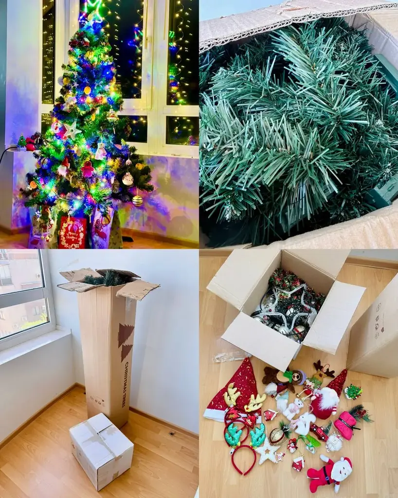Для тех кто готовит сани летом🎄Продам ёлку с игрушками и гирлянды, игрушки под елку( дед мороз, гн…