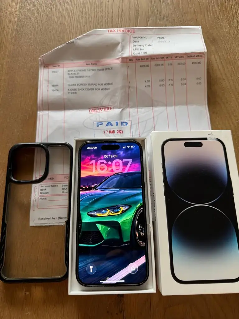 Продам свой📱 iPhone 14 Pro 256GB Space Black Neverlock — в отличном состоянии (все чеки 🧾 о покуп…