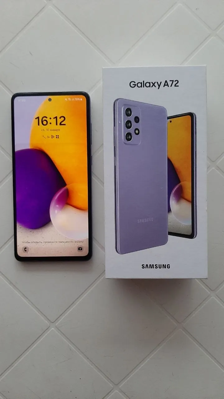 Продам Samsung A72, в прекрасном состоянии, с коробкой, 110€. Солнечный берег.