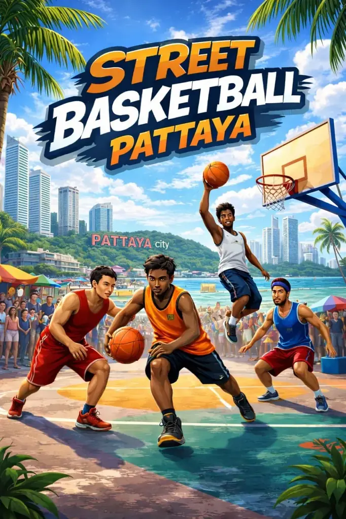 🏀Всем привет играем в Баскетбол 3Х3 на Джомтьене Паттайя .