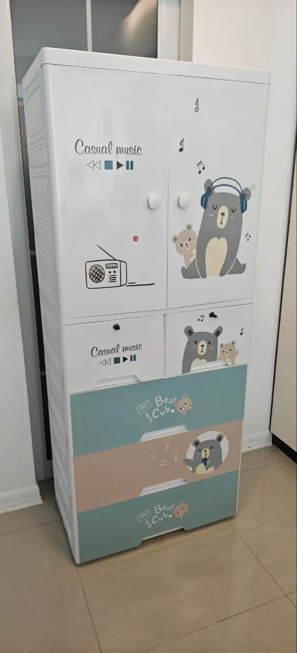 Вместительный детский пластиковый шкаф🧸